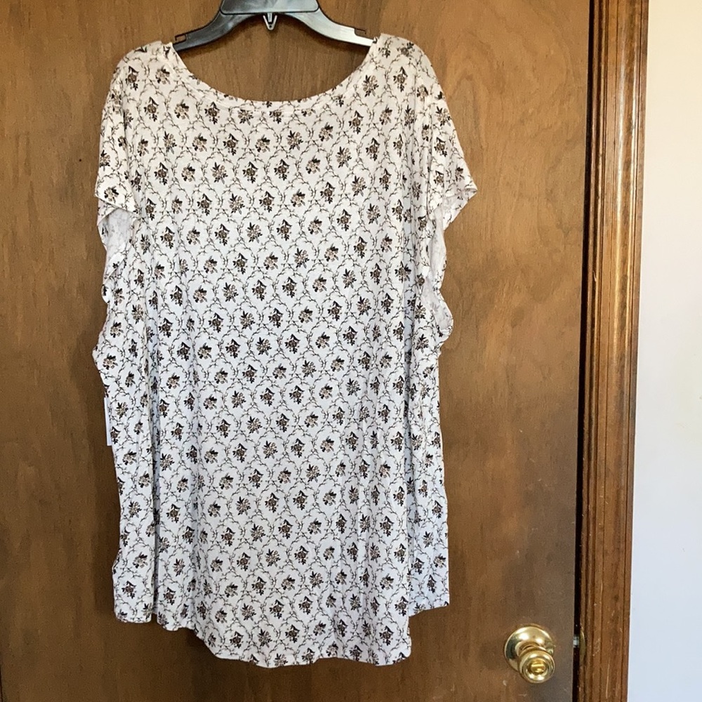 Preswick & Moore floral print top soft material w stretch 3X - Picture 12 of 14